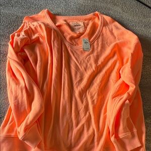 Aerie Vibrant Orange oversized summer crew! *NEW*